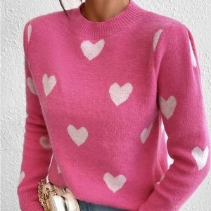 💕Pink heart sweater🌟
